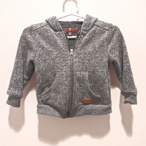 7 For All Mankind Grey Infant Zip-Up hoodie 12 months